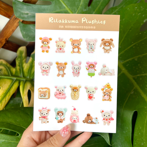 rilakkuma plushies sticker sheets Little Odd Gems