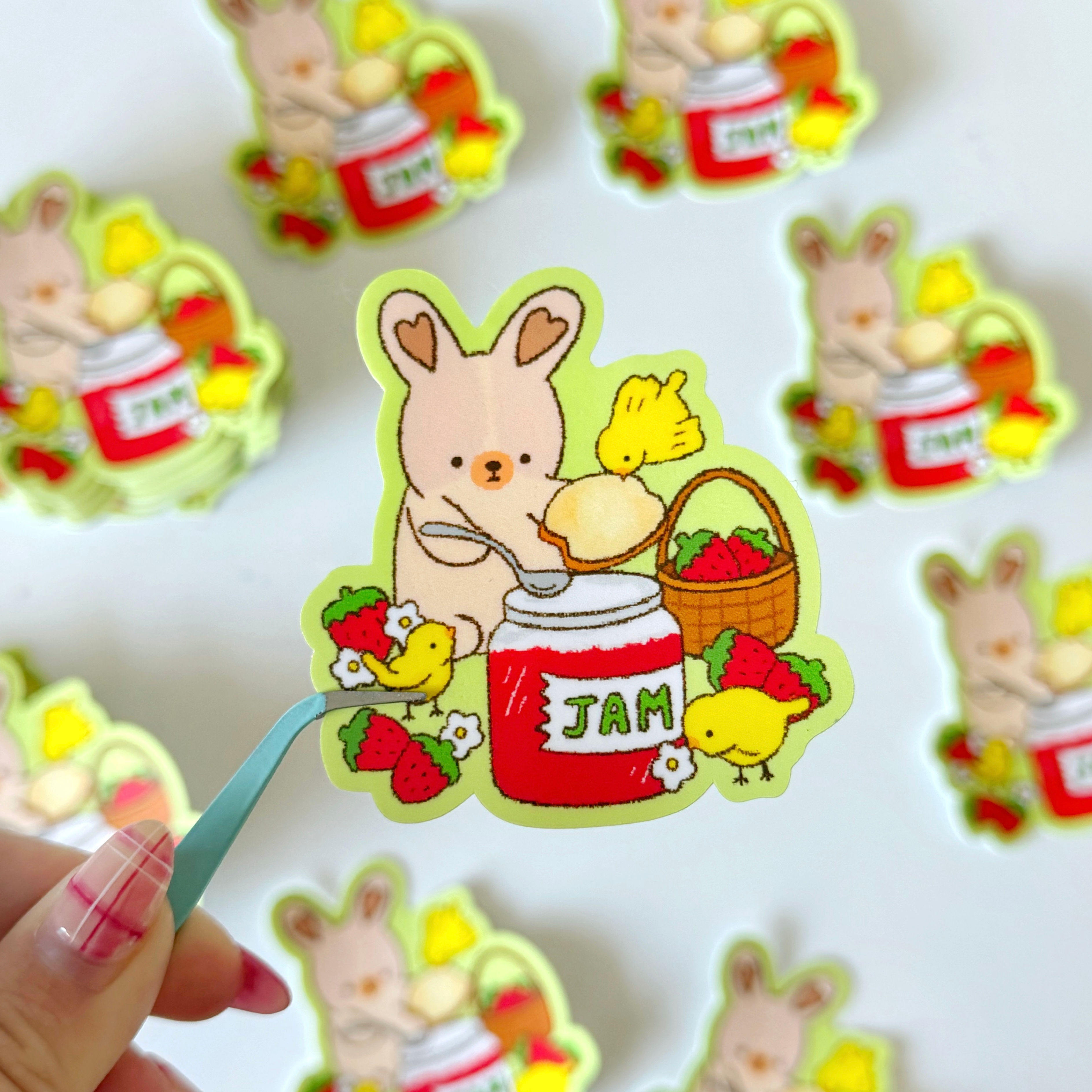 bunny's berry jam sticker 🍓