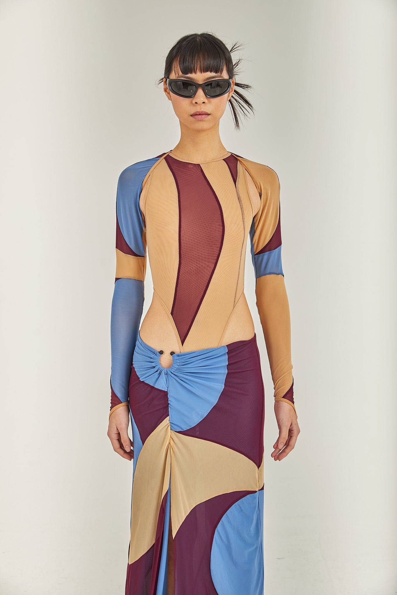 Blue & Burgundy Bolero