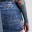 Thumbnail: Denim Printed Lace Up Skorts With Rhinestones