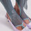 Thumbnail: Love Heart Teal Mesh Frill Leggings With Skirt And Toe Ring