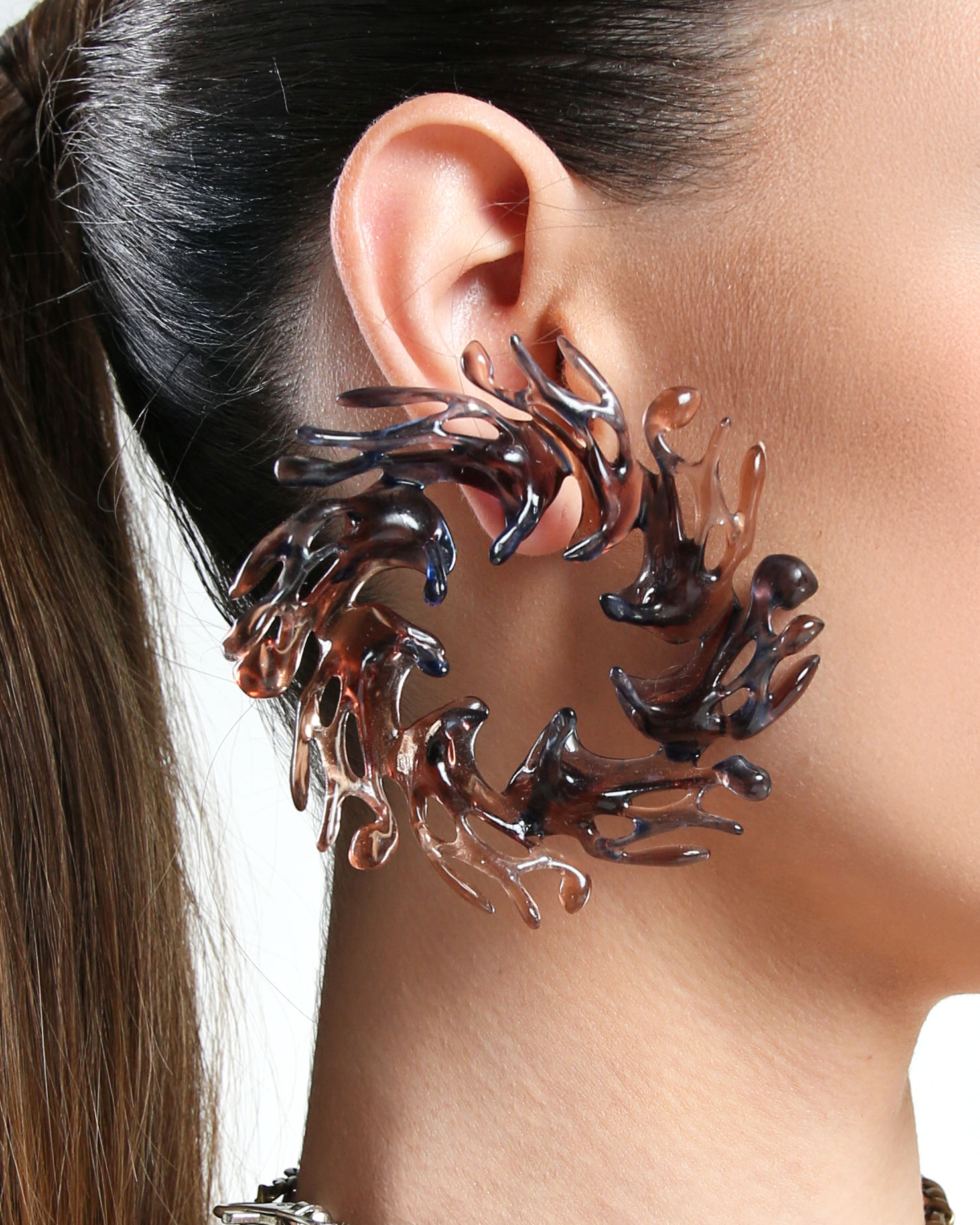 CHRISTIANA HADJIPAPA X 886.LAB Poseidon Blue/brown Earrings