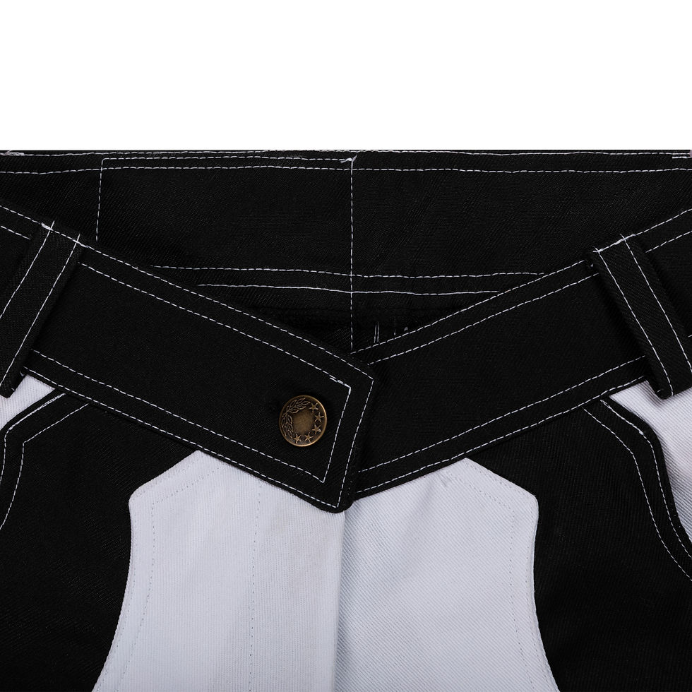 Thumbnail: Black and White Denim Shorts
