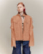 Thumbnail: Peach Denim Oversize Jacket