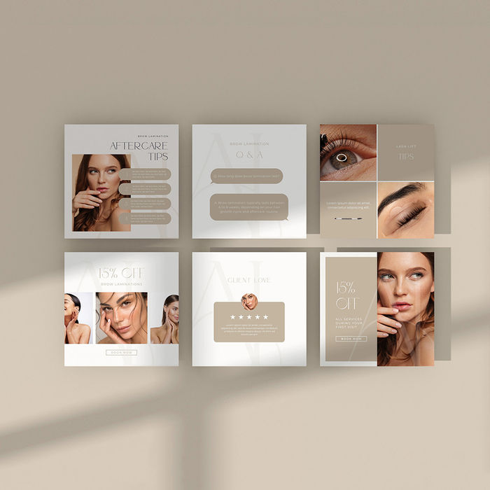 Branded Instagram feed design and social media content strategy