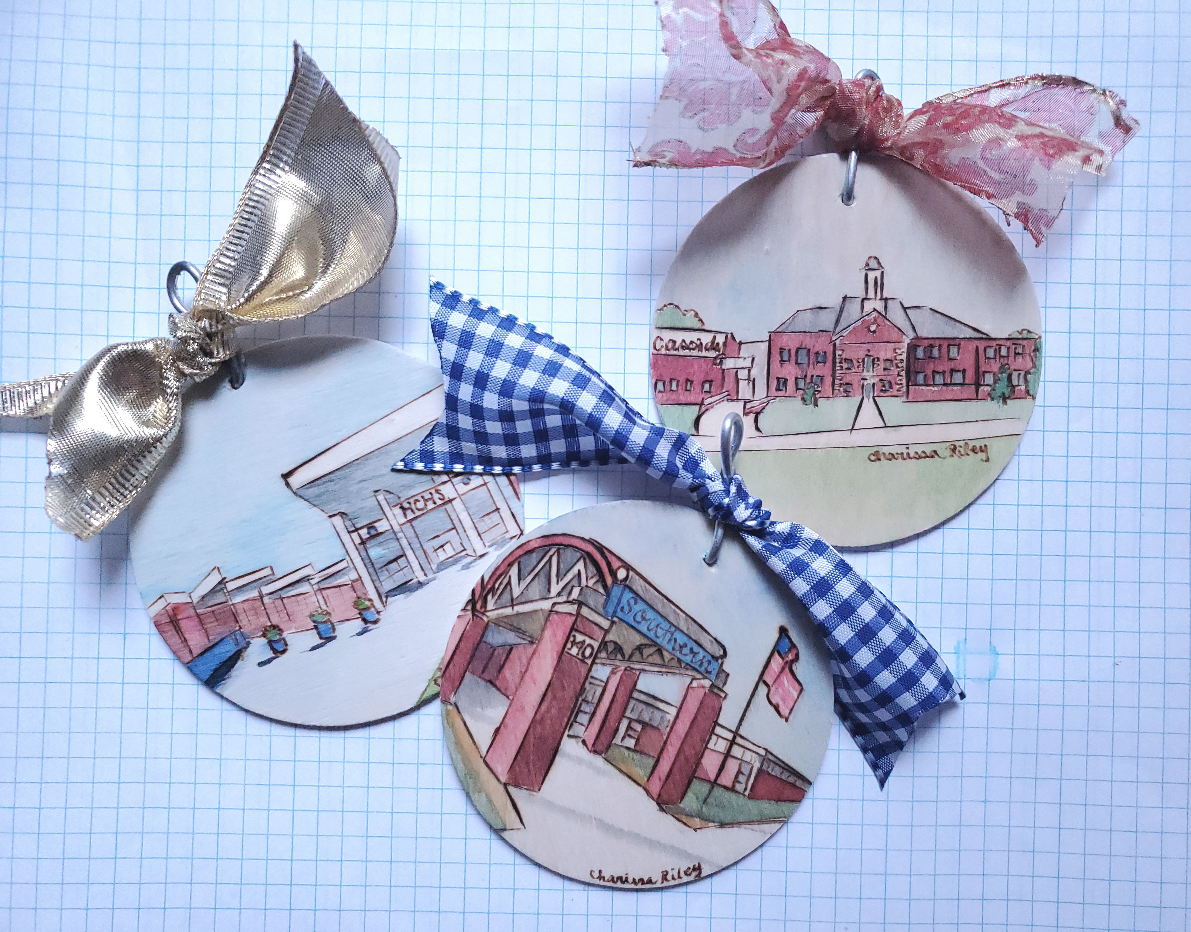 School or University Christmas Ornament/Keychain