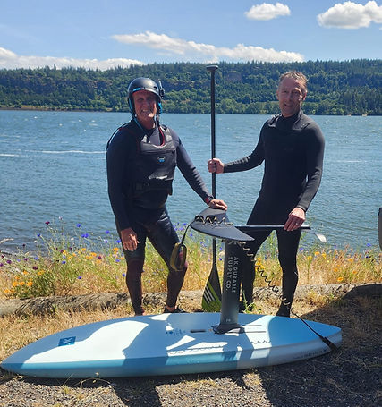 Dan Gavere Downwind SUP Foil Lesson White Salmon Colulmbia Gorge