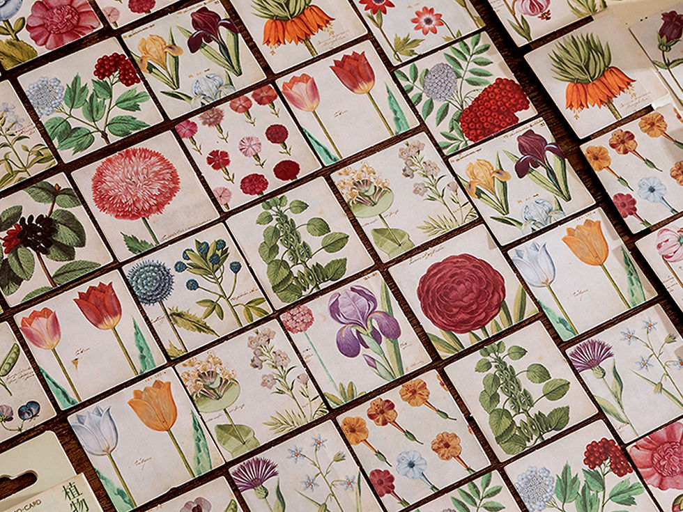 Thumbnail: 46pcs Vintage Flower Stickers, Journal and Planner