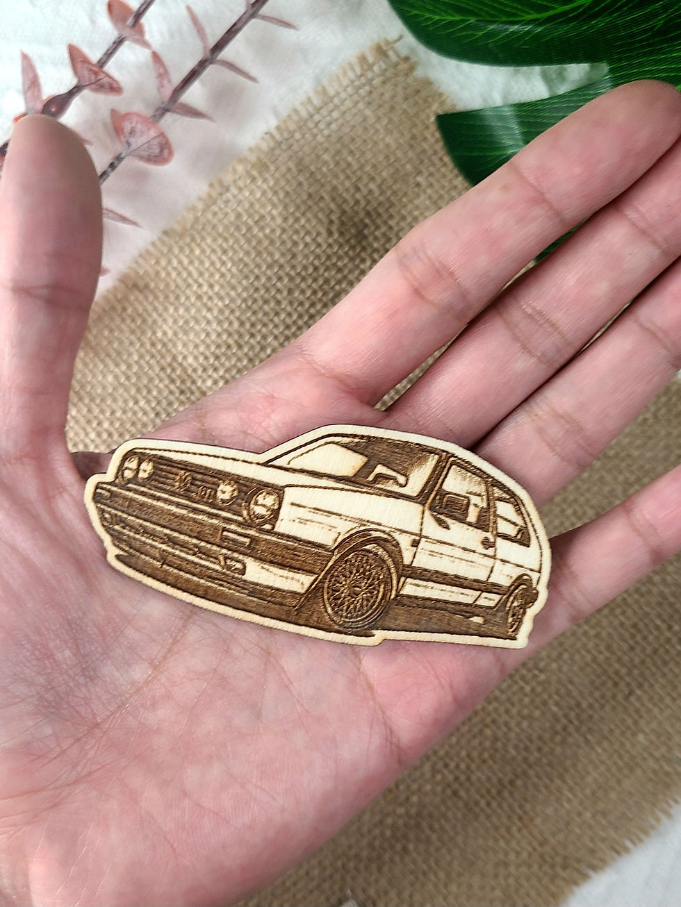 Thumbnail: Volkswagen MK2 Golf GTI Wood Fridge Magnet