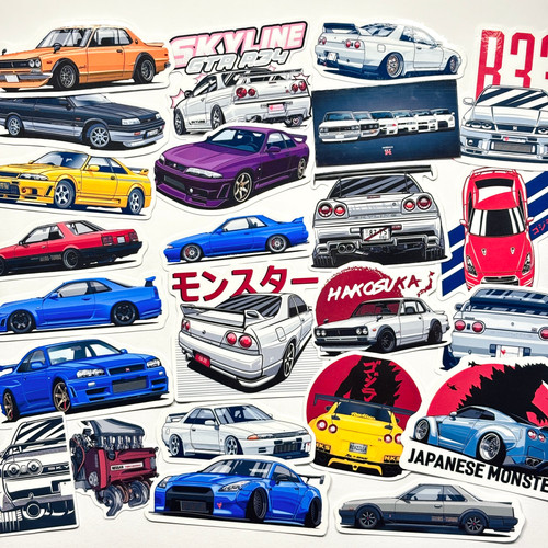 Nissan Skyline KPGC10 Hakosuka R31 GTR32 GTR33 GTR34 GTR35 Vinyl
