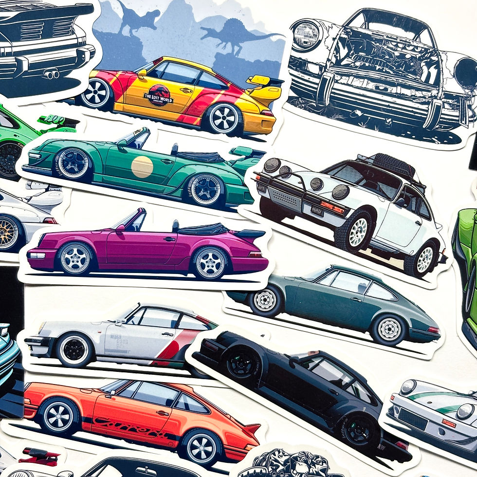 Thumbnail: Porsche Air-Cooled 911 993 964 930  Vinyl Stickers
