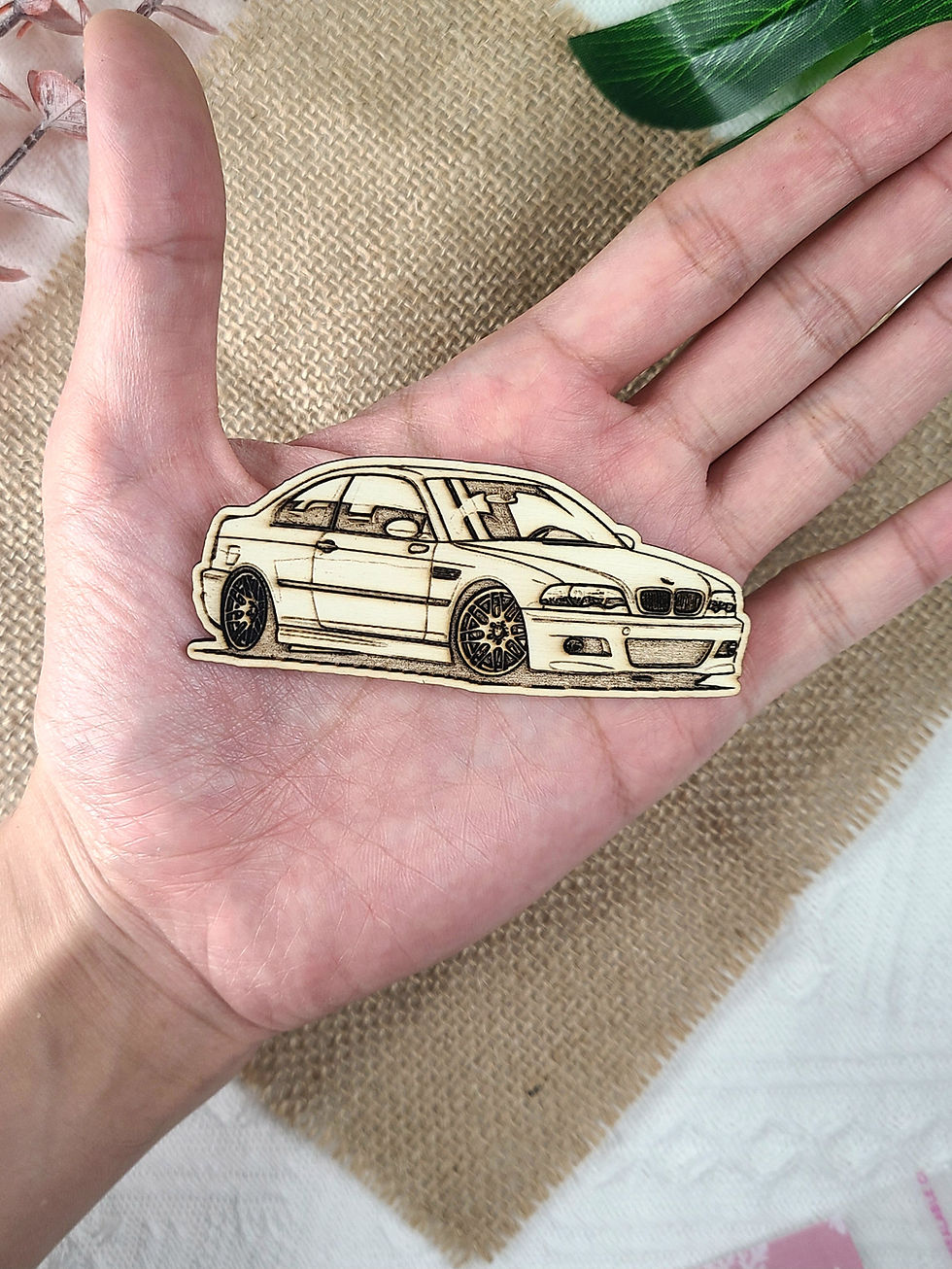 Thumbnail: BMW E46 M3 Wood Fridge Magnet