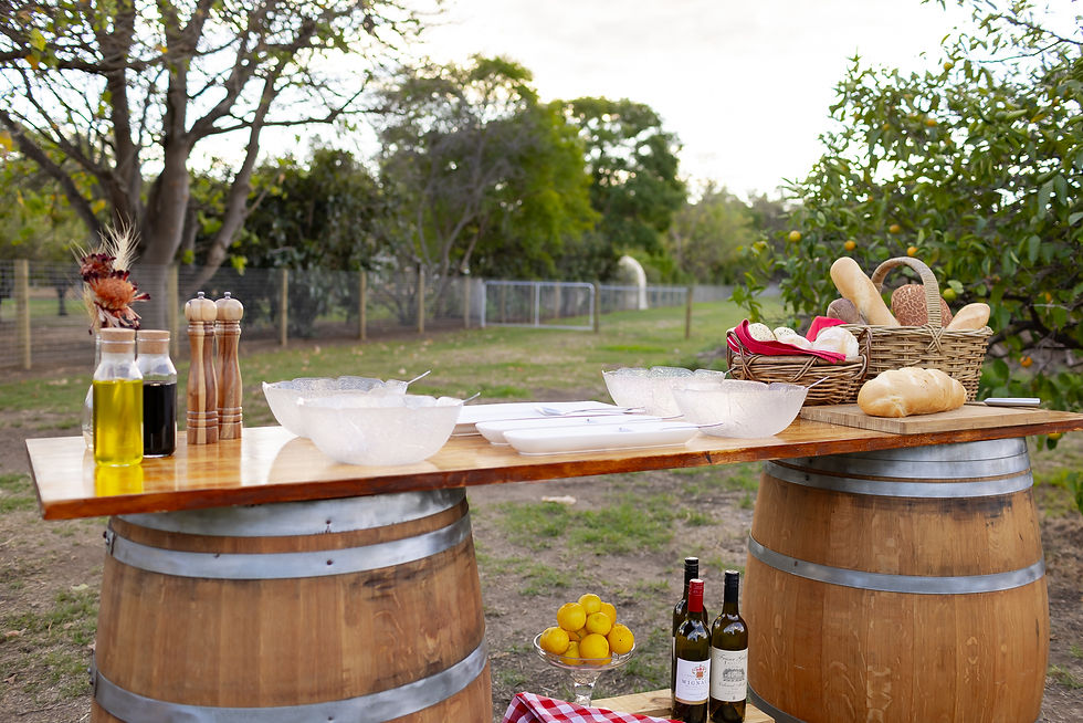 Wine Barrel Cold Food Buffet Package Hire