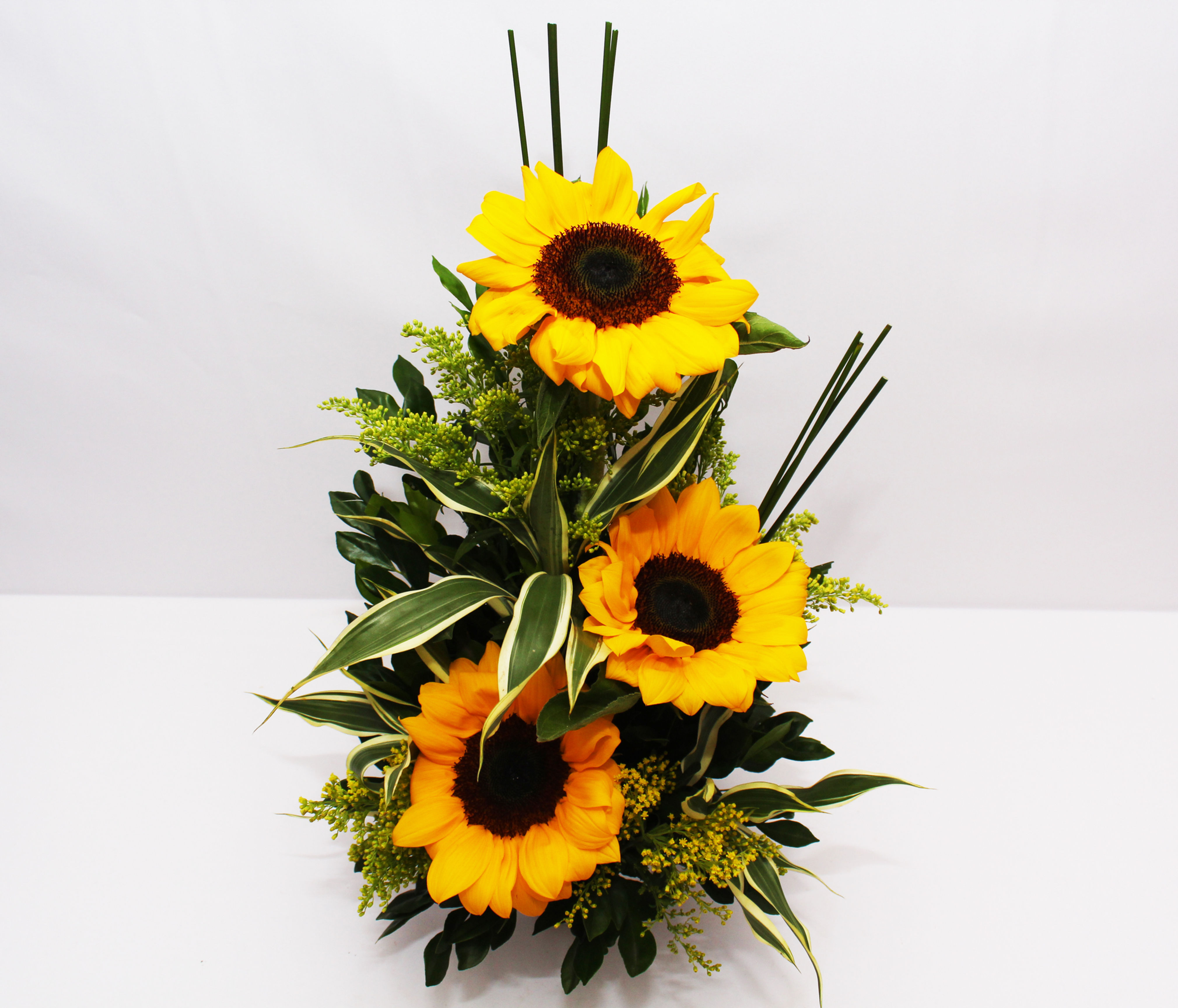 Ikebana de girassóis