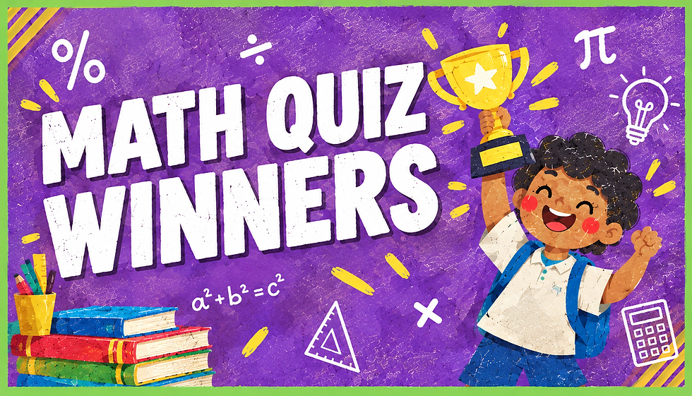 Math Quiz Winners Celebration