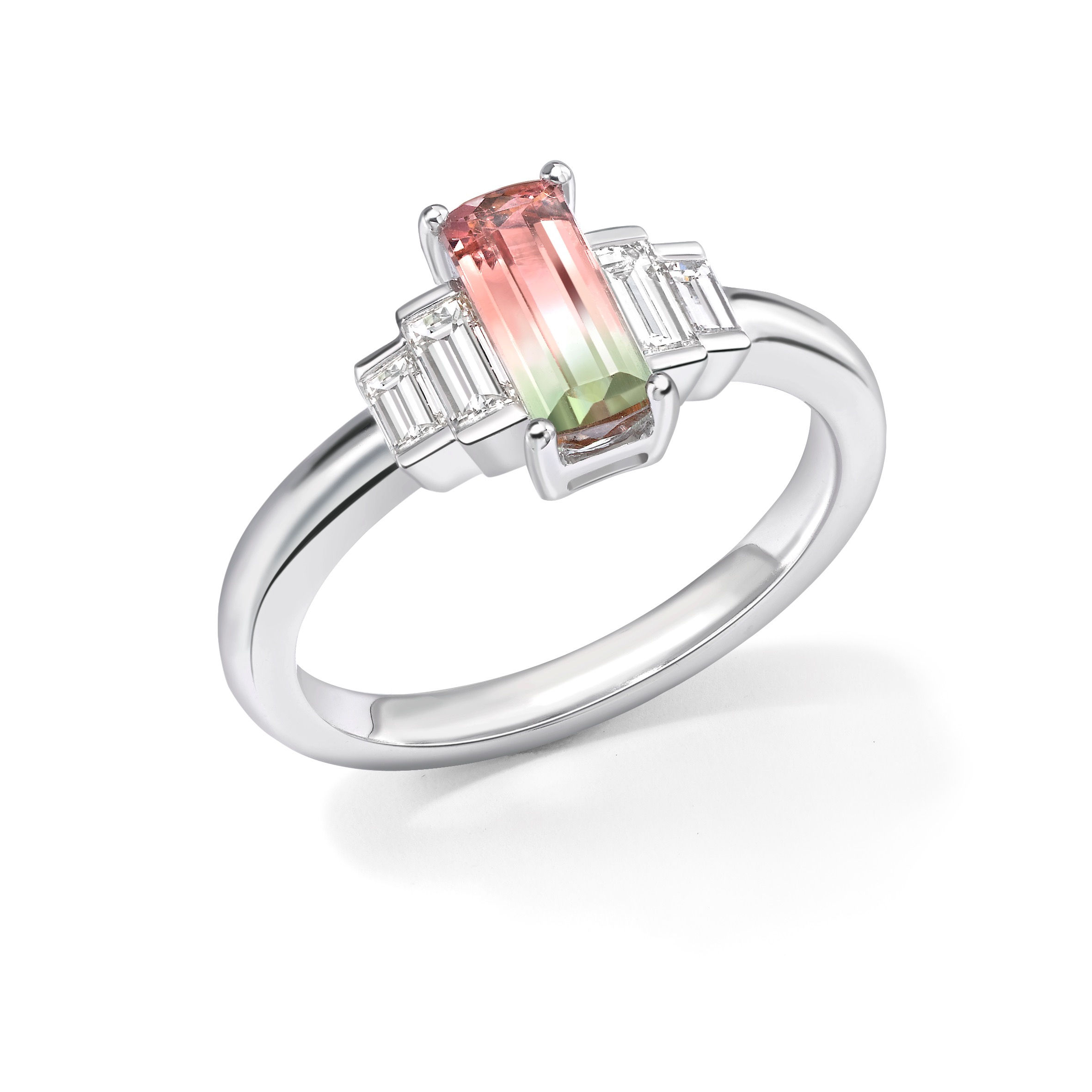 Bi Colour Tourmaline Ring