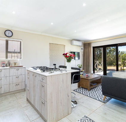 Mon Reve Estate Accommodation cottages - lounge & kitchen