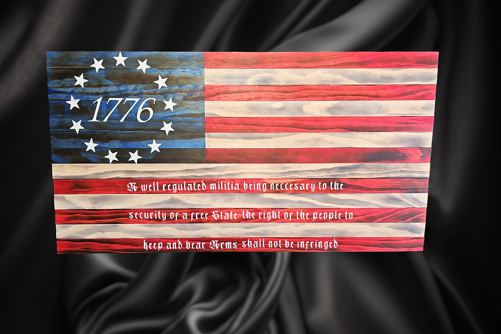 Thumbnail: Rustic Full Color Wooden American Flag