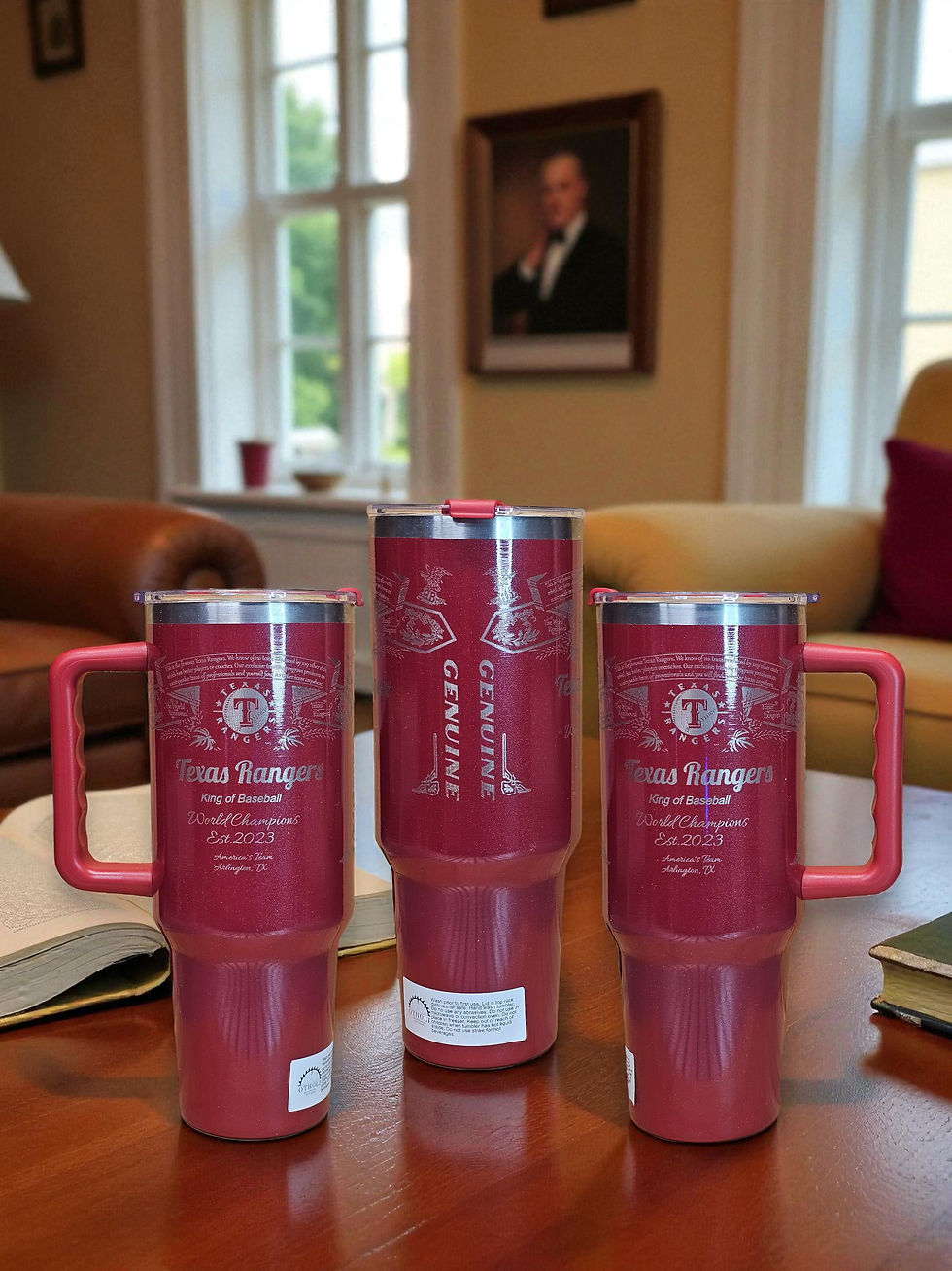 Thumbnail: Laser Engraved Insulated Tumbler (40oz) - Freedom, Football & Texas Living