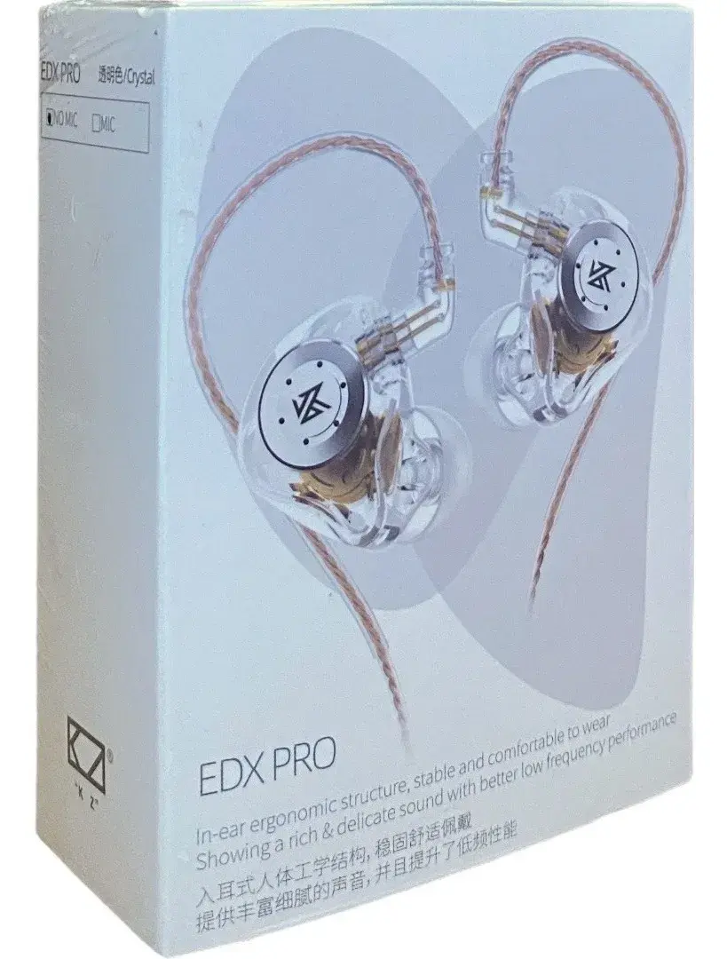 Fone De Ouvido In-ear Kz Edx Pro Crystal