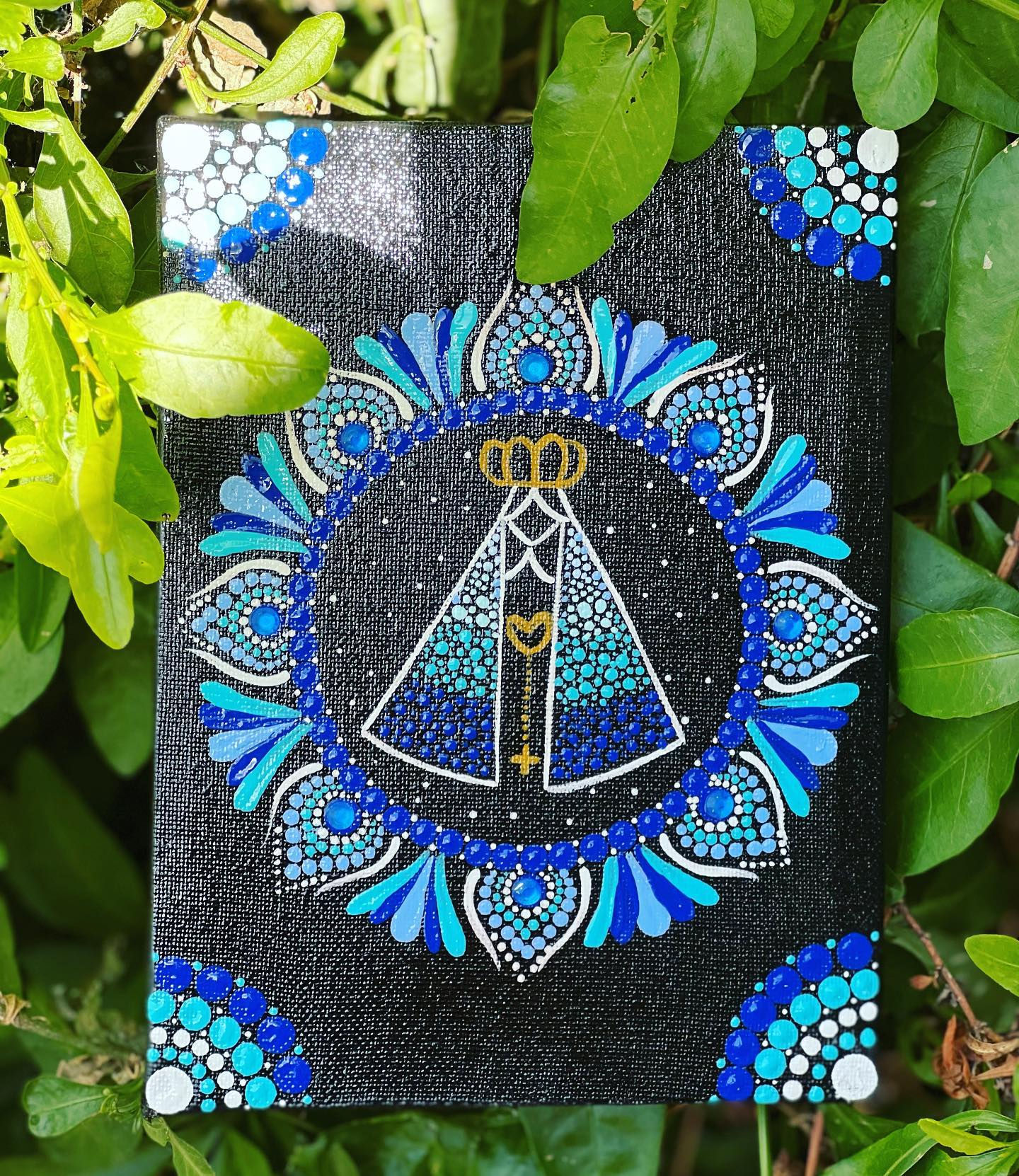 Cuadro Virgen de 20 cm x 15 cm en Lienzo