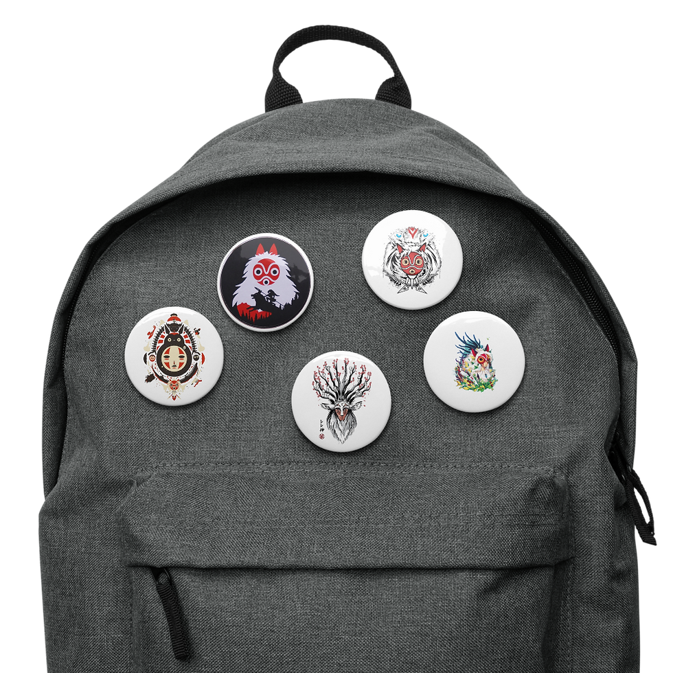 Miniature : Set de 5 pins Mononoke