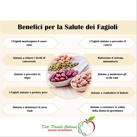 INFOGRAFICA: Benefici per la salute dei fagioli