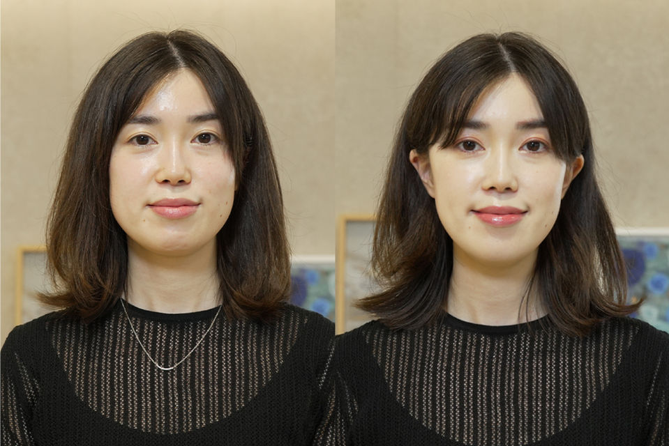 メイクレッスンお客様のビフォーアフター写真