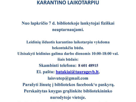 Skaitytojų dėmesiui