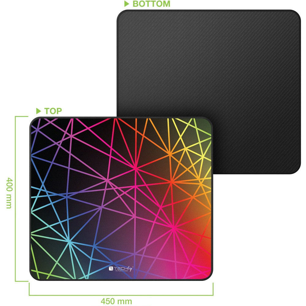 Techly XL Non-Slip Gaming Mouse Pad Multicolor