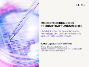 BVMed Legal Lunch: Modernisierung des Produkthaftungsrechts