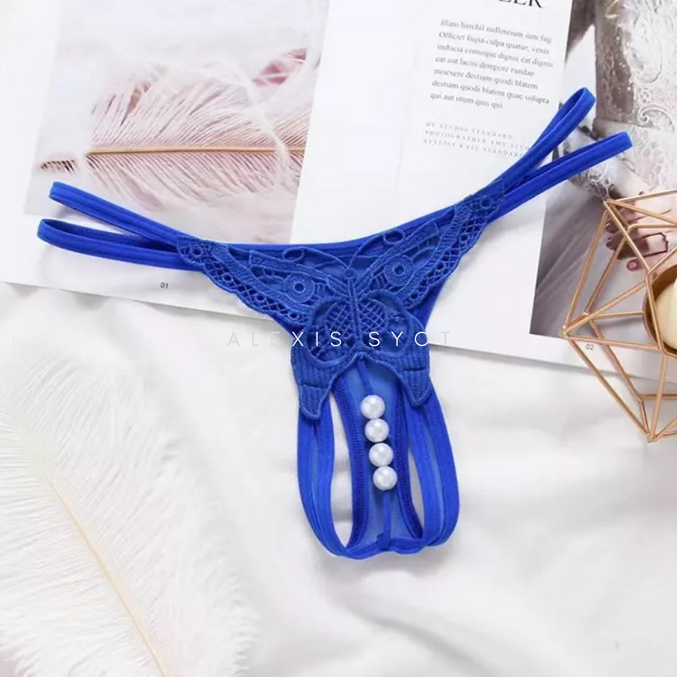 Miniature : Pearl Open Crotch Thong
