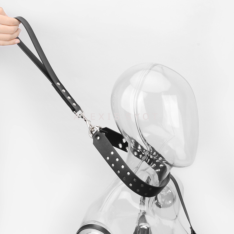 Leather Pet Solid/Soft Rivet Collar