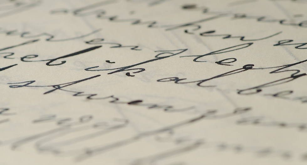 Handwritten Text Closeup