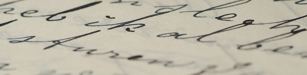 Close-up of faded handwriting in an old parish register