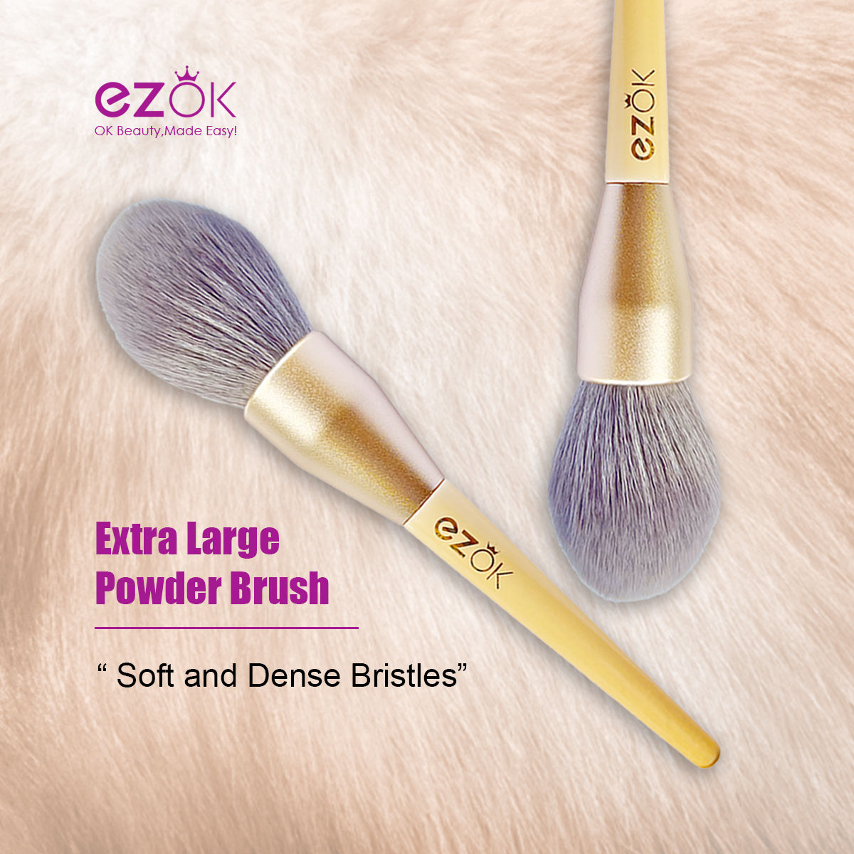 ezok Extra Large Powder Setting Brush Powder Makeup Brush Super Soft Fine Bristl
