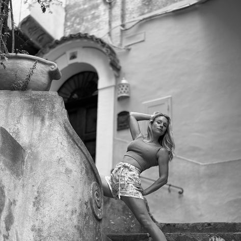"Steps of Positano" Black and White Photography Image by Christian Sly