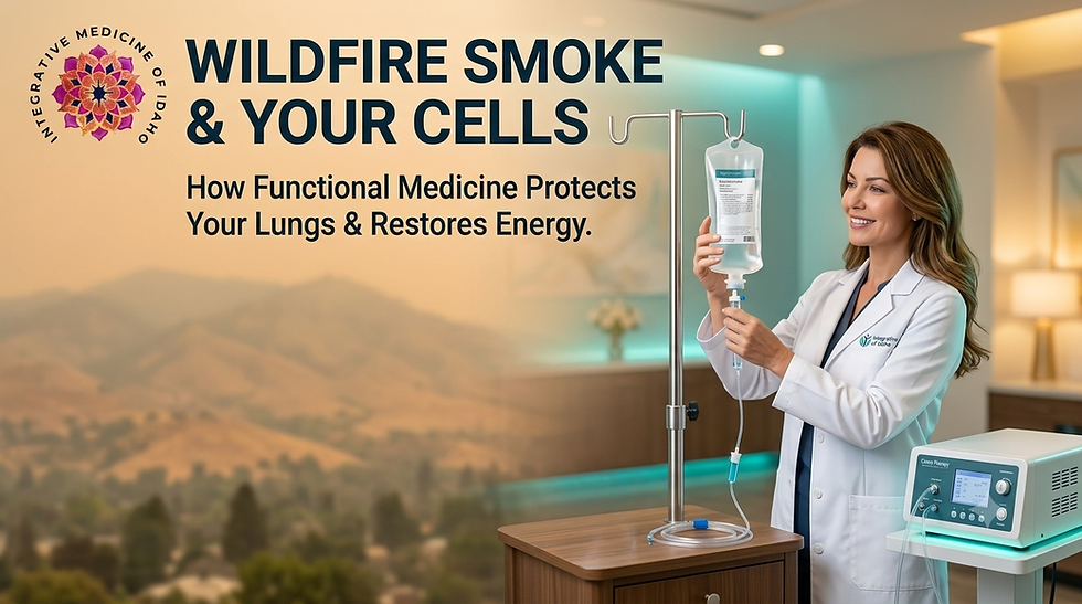 Wildfire Smoke & Your Cells How functional medicine protects your lungs & restorative Energy.