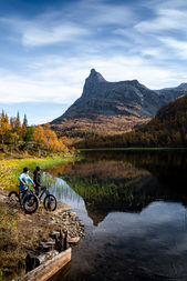 Panoramic view of Narvik's fjords on a guided hiking excursion