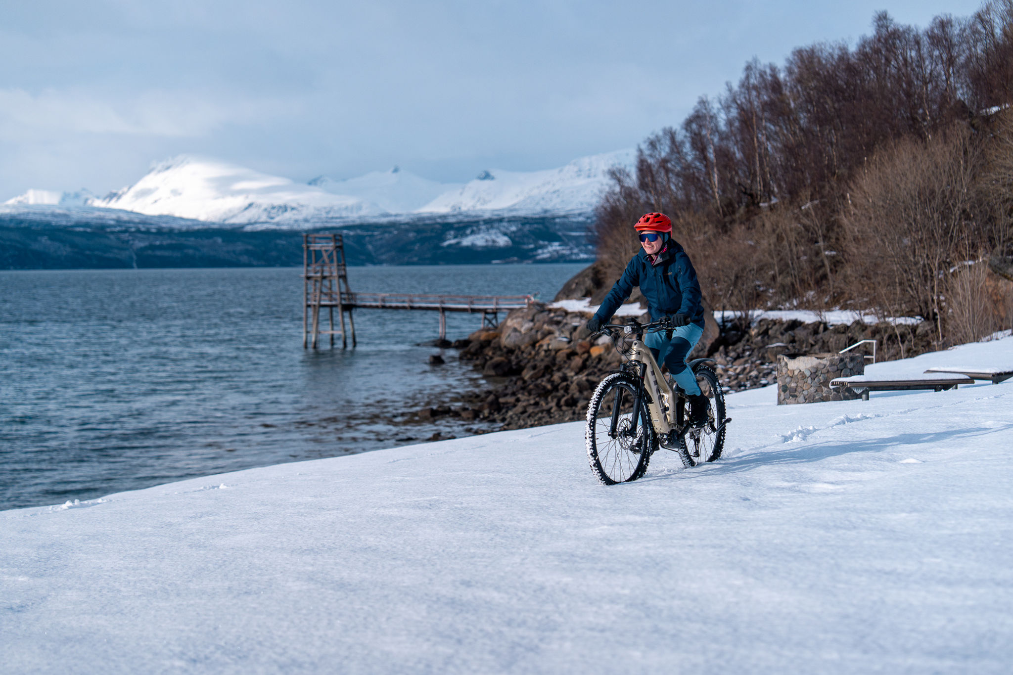 Winter biking tour