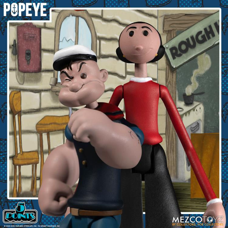Miniatura: Mezco 5 points Popeye Deluxe Box set