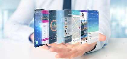 mobile phones with different apps