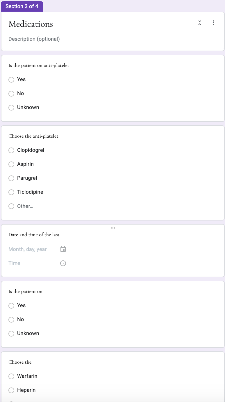 Procedure log content media