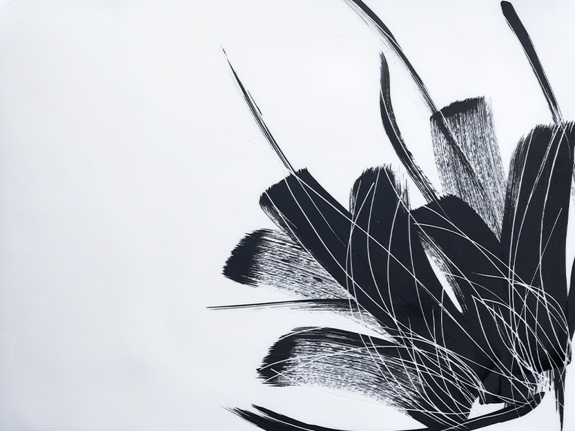 4 mm thick, black ink drawing 40*30 cm