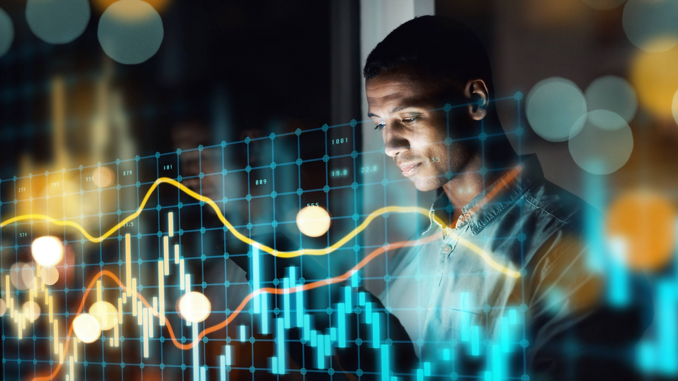 Professional analyzing sales data and performance trends on a digital dashboard to inform sales strategy decisions.
