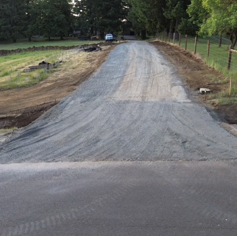 Rural residential driveway in Marion County Oregon