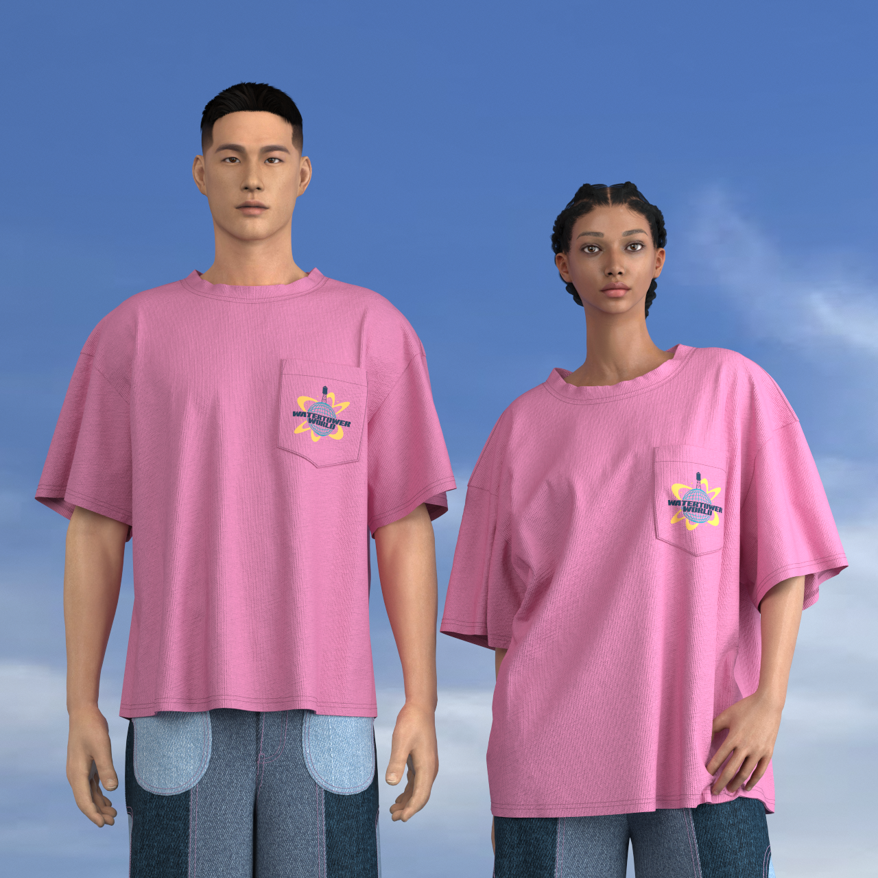 Watertower World Heat Map Graphic T-Shirt