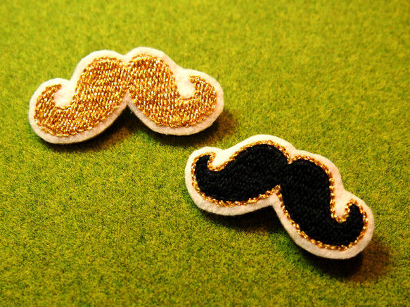 2013-手刺繍ブローチ-ヒゲ