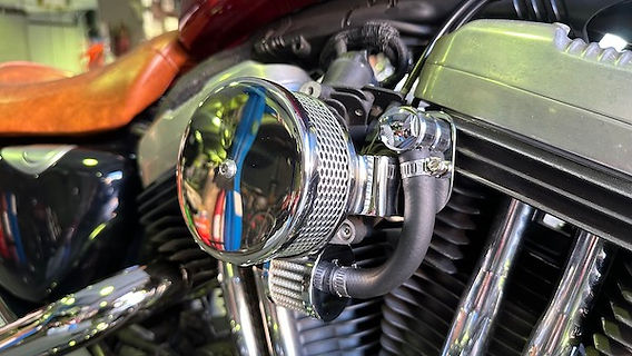 ハーレーダビッドソン XL1200 マフラー & エアクリ 交換