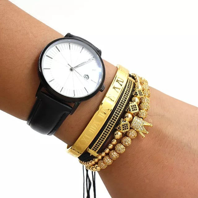 Miniatyrbilde: 4pc Crowned Band Set